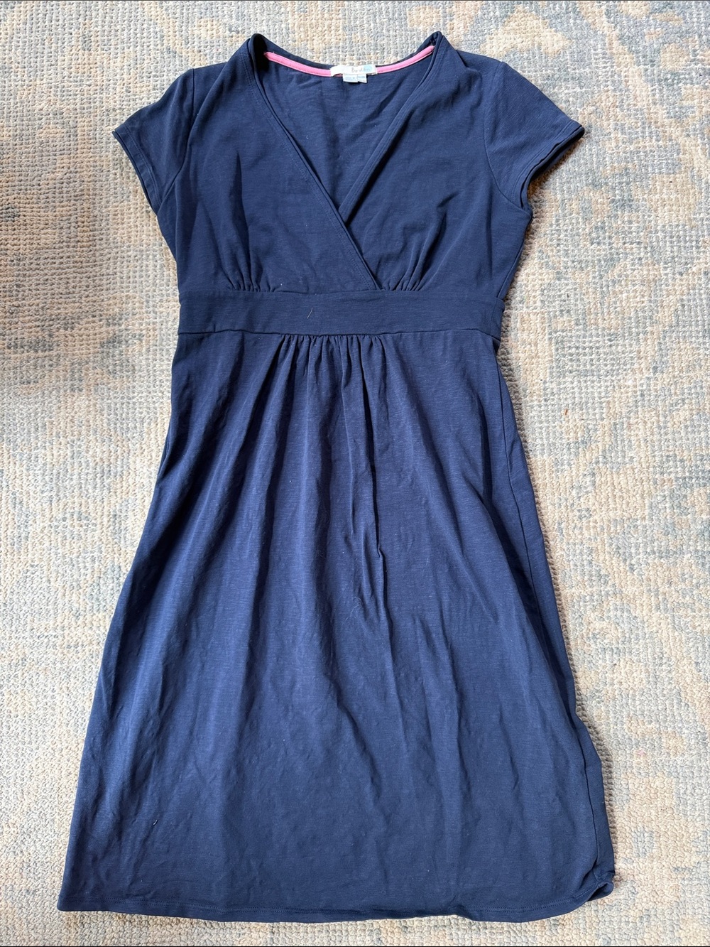 Boden Navy Wrap-Style Midi Dress